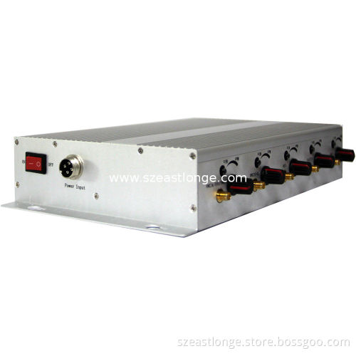 5 Antenna Gsm 3g Remote Control Jammer 2100 - 2200mhz For Military